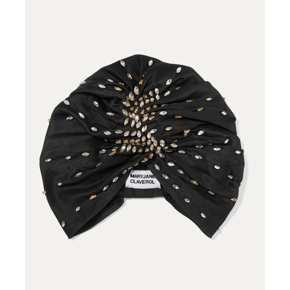 Maryjane Claverol shaila-embellished silk turban